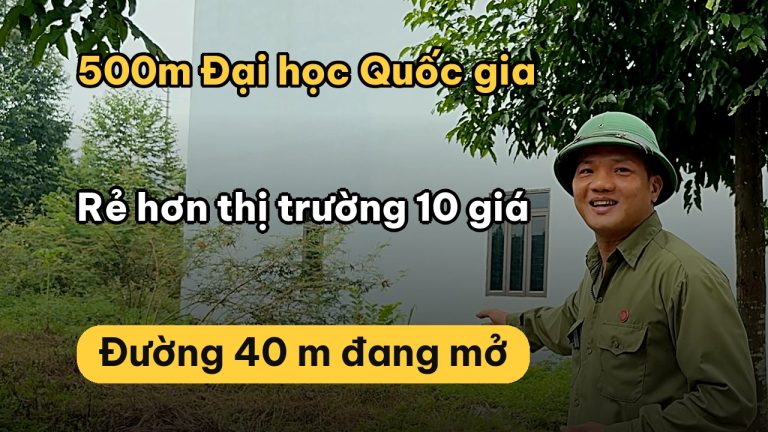 Bán đất Hòa Lạc 200 m² full thổ cư, hơn 30 triệu/m² — rẻ nhất khu tái định cư Đại học Quốc gia