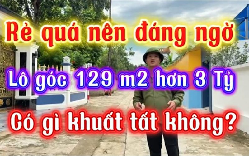 Bán đất Hòa Lạc cách Đại học Quốc gia 1 phút: lô góc 129 m² chưa tới 31 triệu/m²