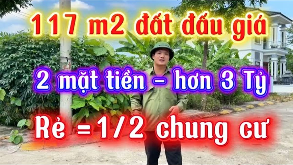 Đất đấu giá 117 m² hai mặt tiền rẻ bằng nửa chung cư: cơ hội hay cái bẫy