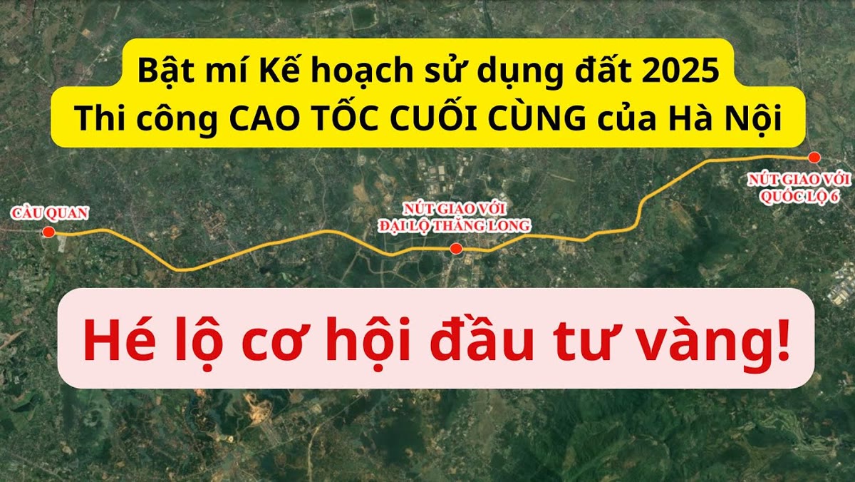 Kế hoạch sử dụng đất Hà Nội và tuyến cao tốc cuối cùng ở Thạch Thất