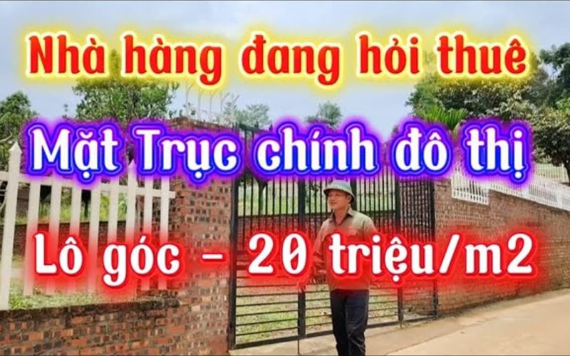 Lô góc mặt trục chính 60 m đã có nhà hàng hỏi thuê, giá quanh 20 triệu/m²