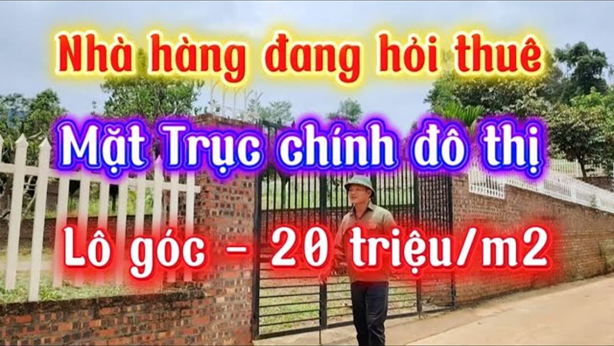 Lô góc mặt trục chính 60 m đã có nhà hàng hỏi thuê, giá quanh 20 triệu/m²
