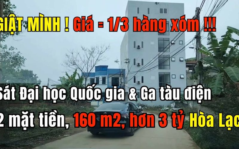 Mảnh 160m2 hai mặt tiền giáp Đại học Quốc gia và ga metro