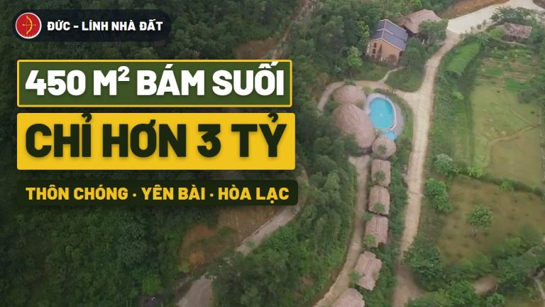 Bán đất Hòa Lạc đẹp như Đà Lạt: 450m² bám suối đối diện khu biệt thự, chỉ hơn 3 tỷ
