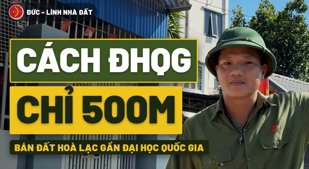 Bán đất Hòa Lạc gần Đại học Quốc gia: 3 mảnh 107m² full thổ cư, cách 500m