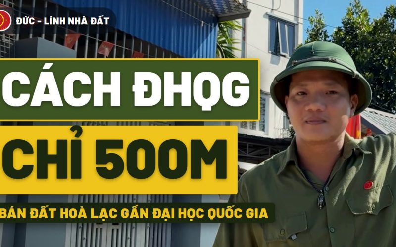 Bán đất Hòa Lạc gần Đại học Quốc gia: 3 mảnh 107m² full thổ cư, cách 500m