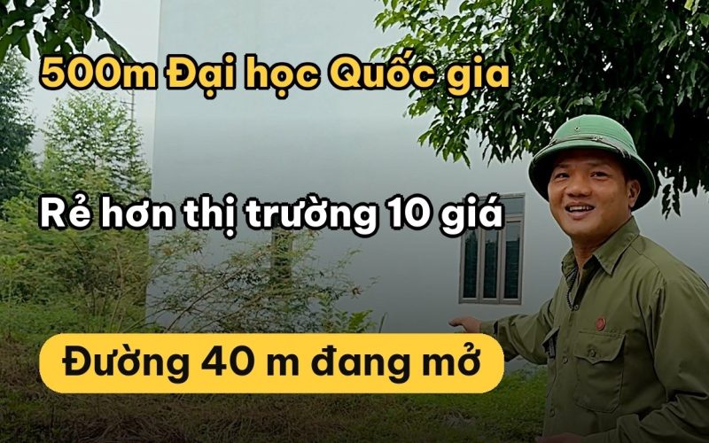 Bán đất Hòa Lạc tái định cư Đại học Quốc gia: 200 m² hơn 30 triệu/m²