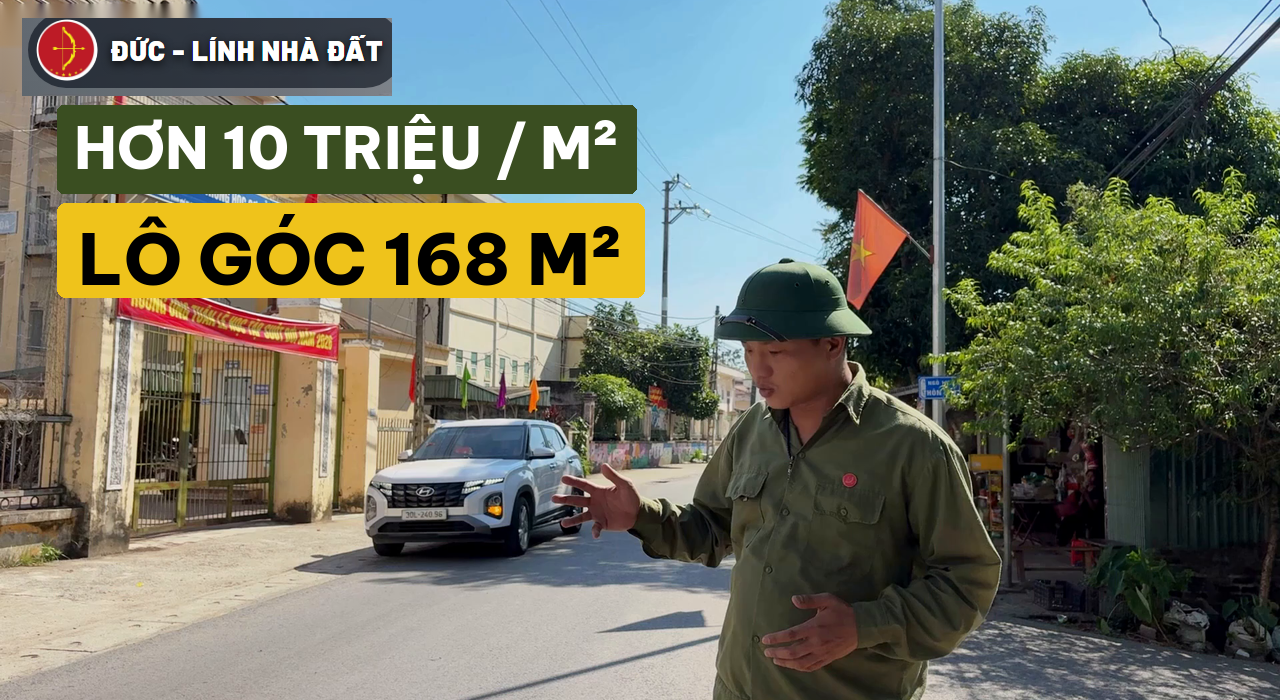 Đất nền Hòa Lạc chưa đến 3 tỷ: lô góc 168m² Yên Bài