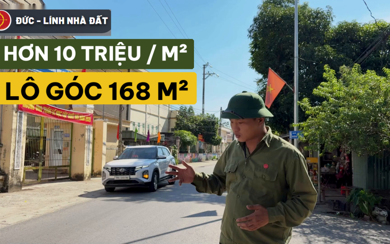 Đất nền Hòa Lạc chưa đến 3 tỷ: lô góc 168m² Yên Bài
