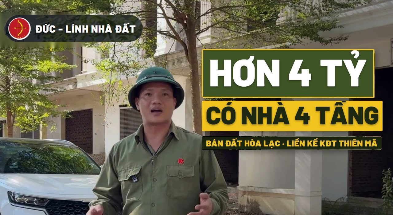 Giá đất Hòa Lạc: liền kề KĐT Thiên Mã hơn 4 tỷ, rẻ hơn chung cư