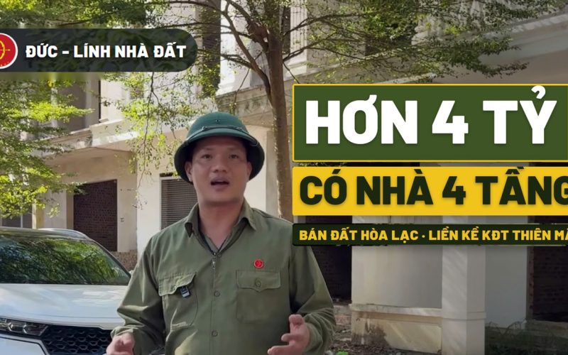 Giá đất Hòa Lạc: liền kề KĐT Thiên Mã hơn 4 tỷ, rẻ hơn chung cư